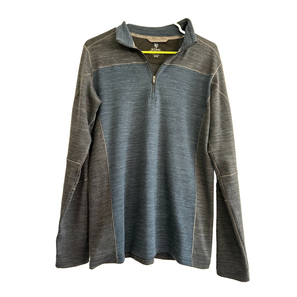 Kuhl 1/4 Zip Ryzer Pullover Mens Small Limestone Outdoors Hiking Blue Gray
